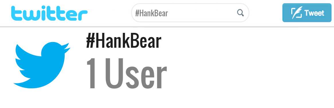 Hank Bear twitter account
