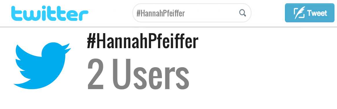 Hannah Pfeiffer twitter account