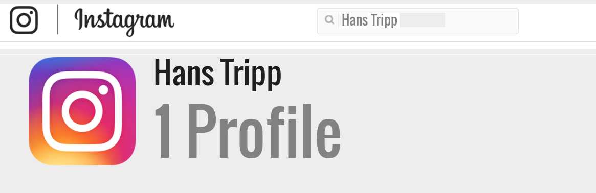 Hans Tripp instagram account