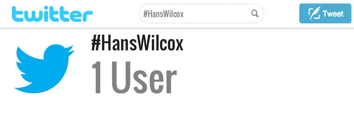 Hans Wilcox twitter account