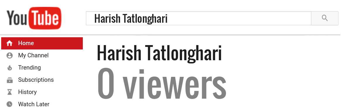 Harish Tatlonghari youtube subscribers