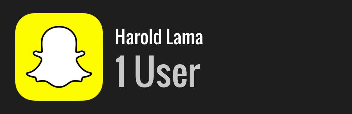 Harold Lama snapchat