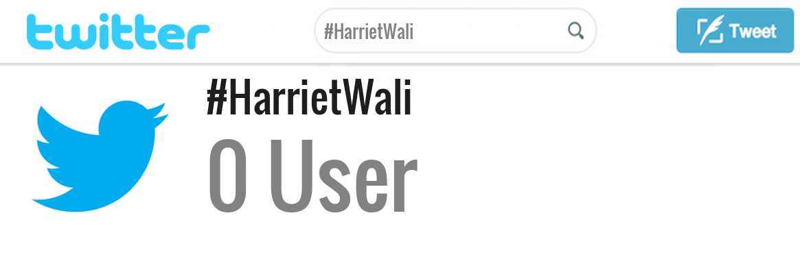 Harriet Wali twitter account
