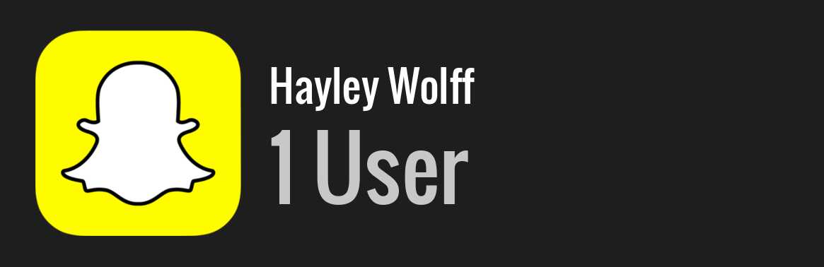 Hayley Wolff snapchat