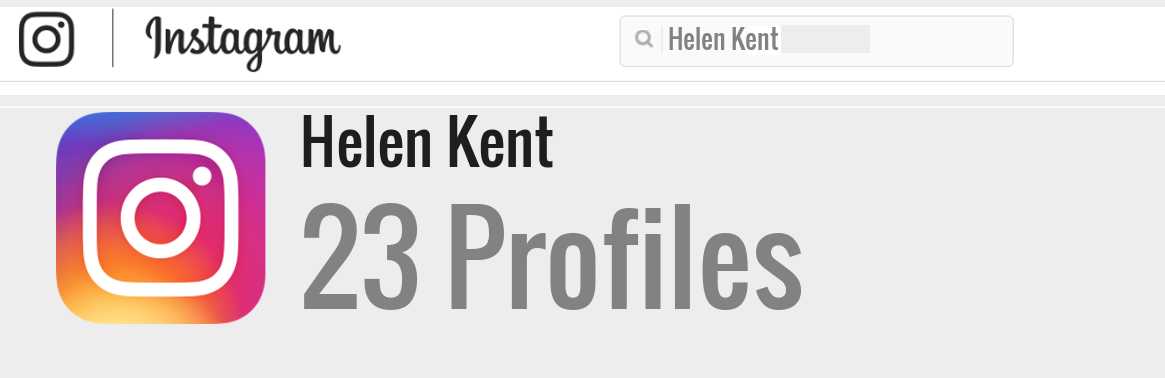 Helen Kent instagram account