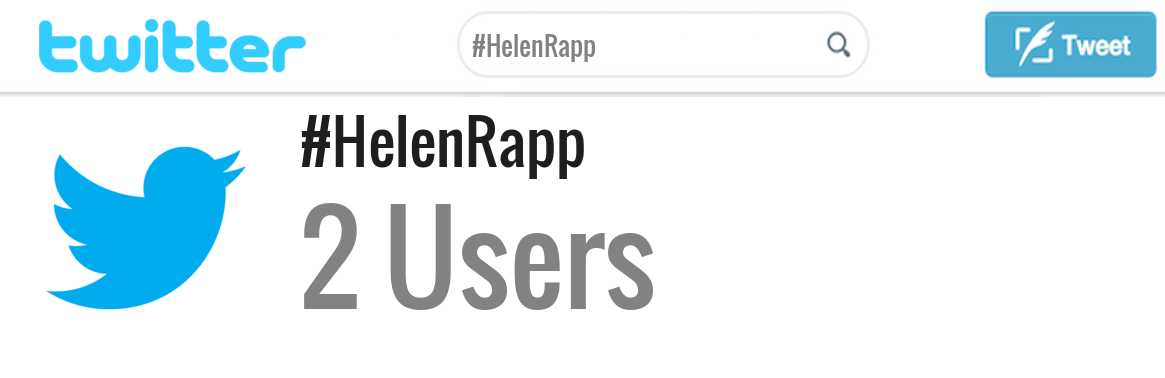 Helen Rapp twitter account