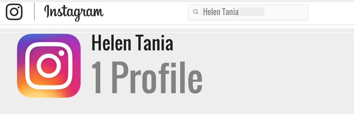 Helen Tania instagram account