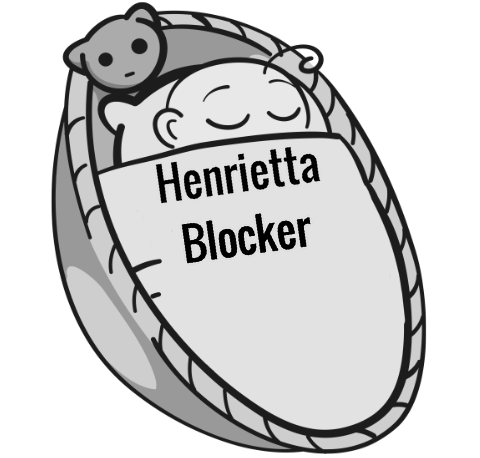 Henrietta Blocker sleeping baby