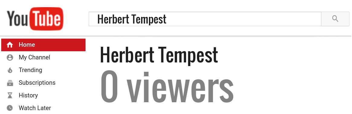 Herbert Tempest youtube subscribers