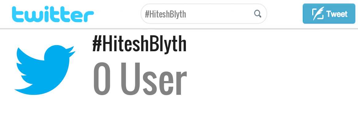 Hitesh Blyth twitter account
