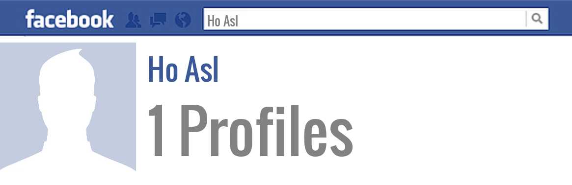 Ho Asl facebook profiles