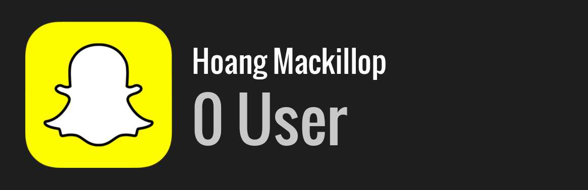 Hoang Mackillop snapchat