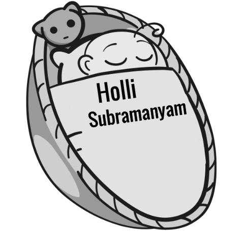 Holli Subramanyam sleeping baby