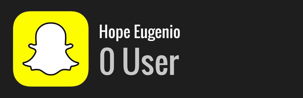 Hope Eugenio snapchat