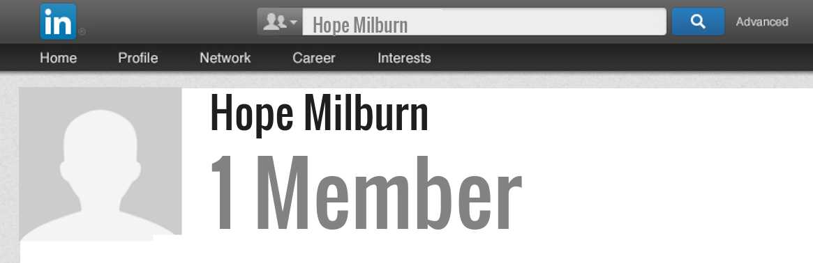 Hope Milburn linkedin profile