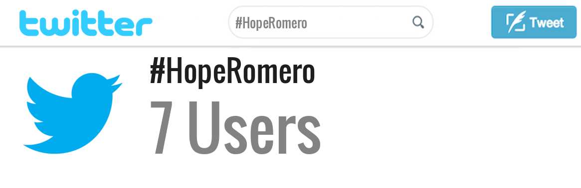 Hope Romero twitter account