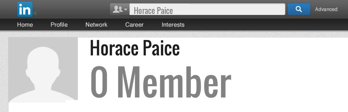 Horace Paice linkedin profile