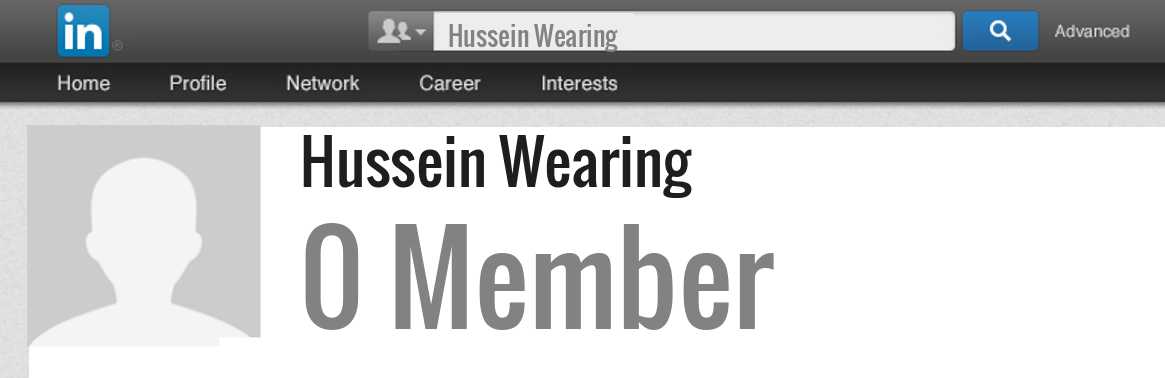 Hussein Wearing linkedin profile