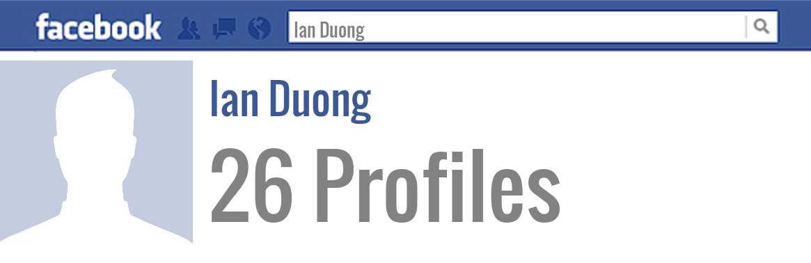 Ian Duong facebook profiles