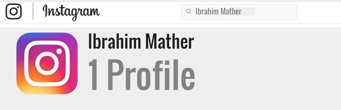 Ibrahim Mather instagram account