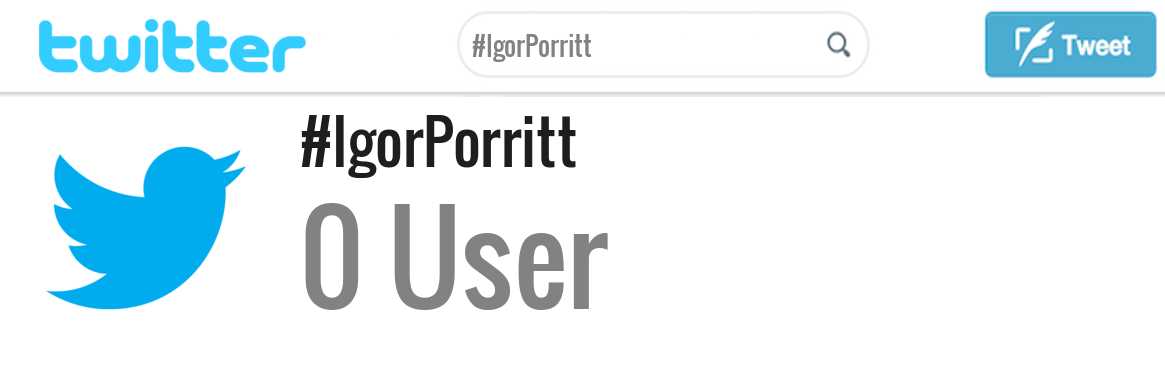 Igor Porritt twitter account
