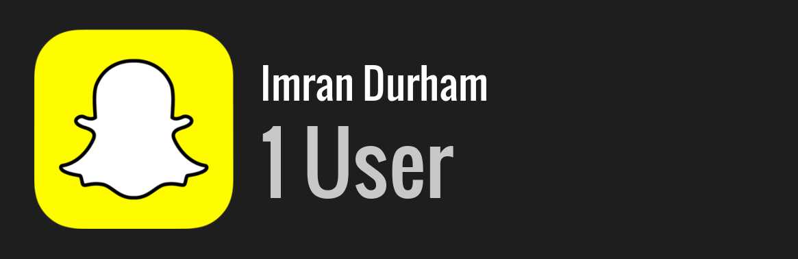 Imran Durham snapchat