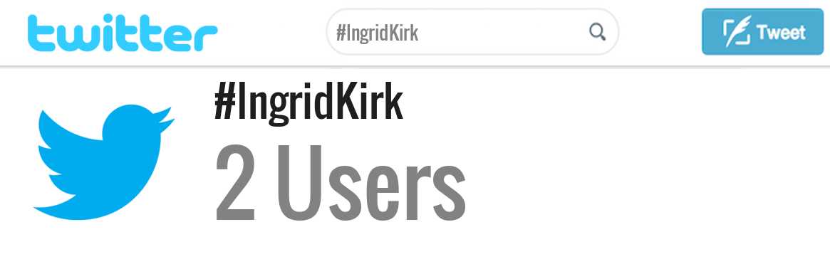 Ingrid Kirk twitter account