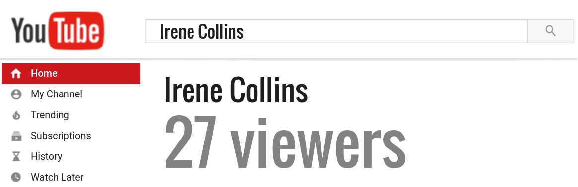 Irene Collins youtube subscribers