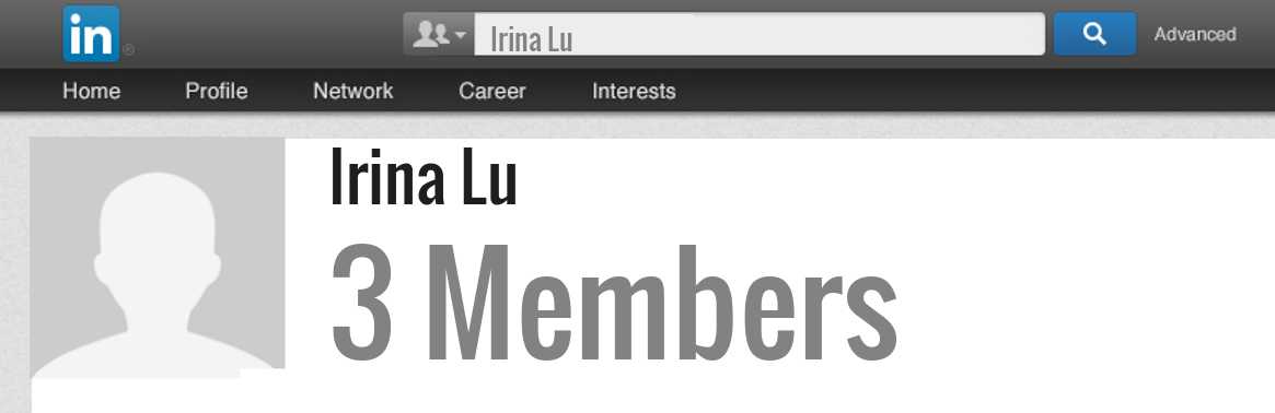 Irina Lu linkedin profile