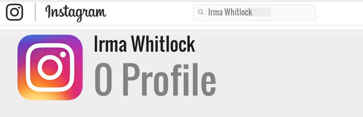 Irma Whitlock instagram account