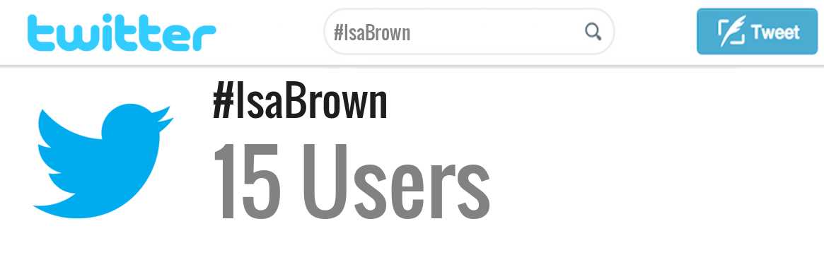 Isa Brown twitter account