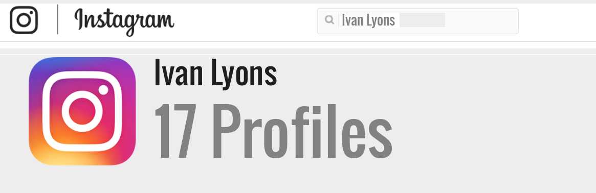 Ivan Lyons instagram account