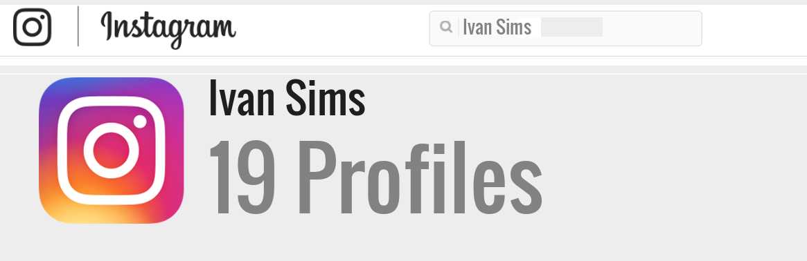 Ivan Sims instagram account