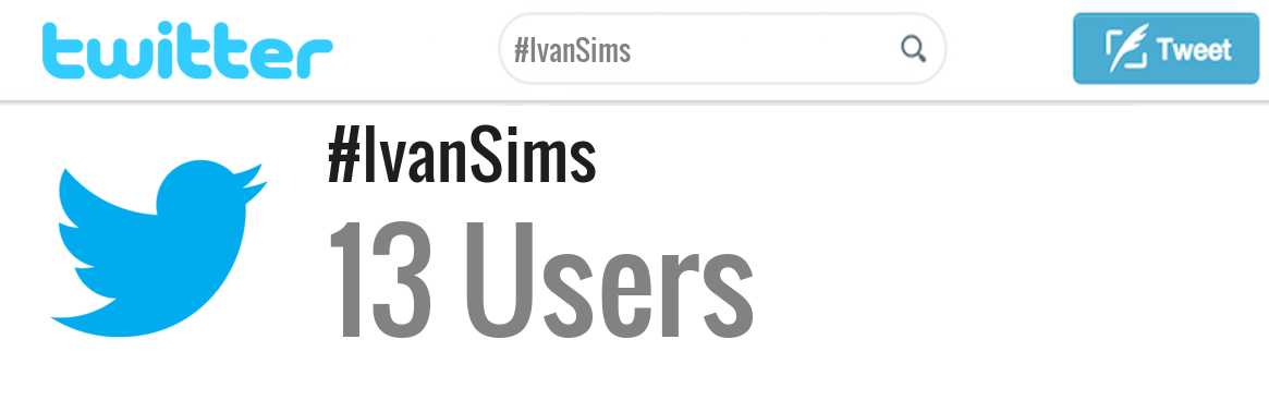 Ivan Sims twitter account