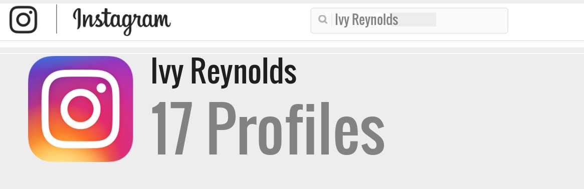 Ivy Reynolds instagram account