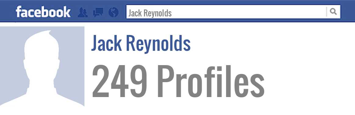 Jack Reynolds facebook profiles