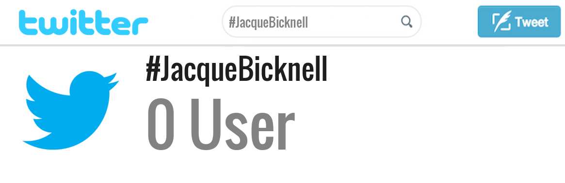 Jacque Bicknell twitter account