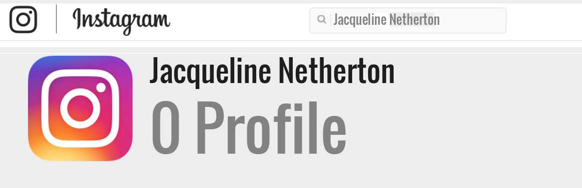 Jacqueline Netherton instagram account