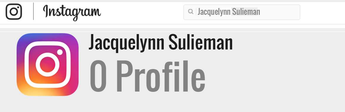 Jacquelynn Sulieman instagram account