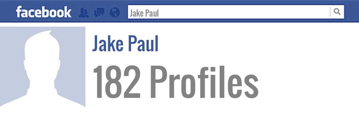 Jake Paul facebook profiles