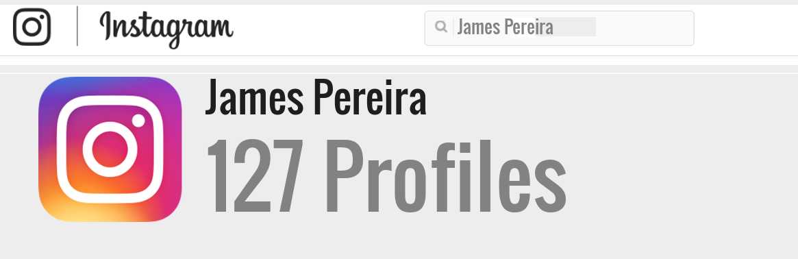 James Pereira instagram account