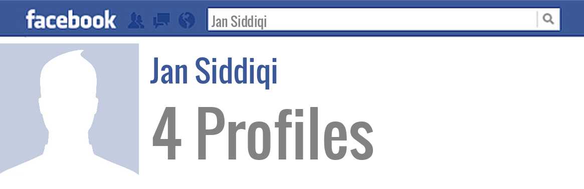 Jan Siddiqi facebook profiles