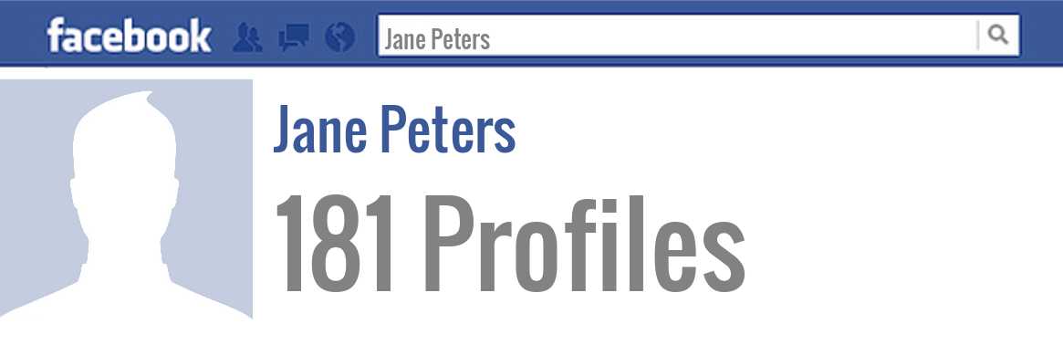 Jane Peters facebook profiles