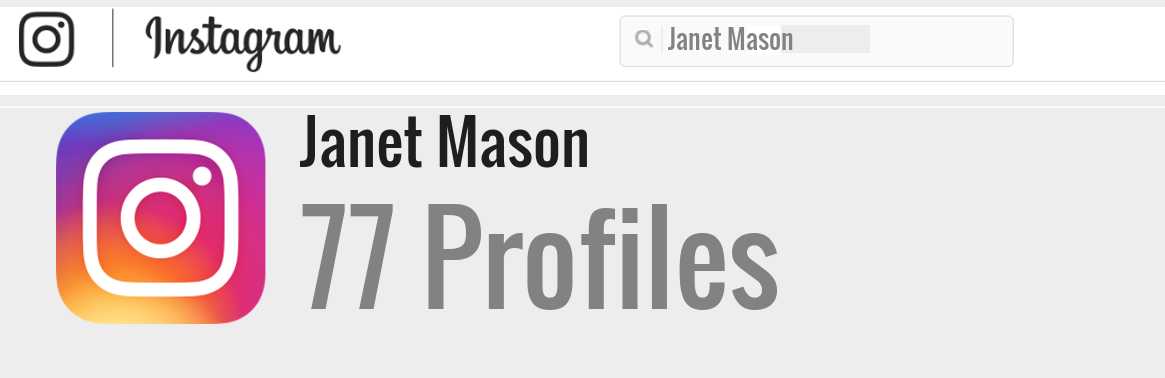 Janet Mason instagram account