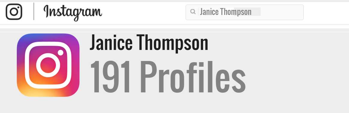 Janice Thompson instagram account