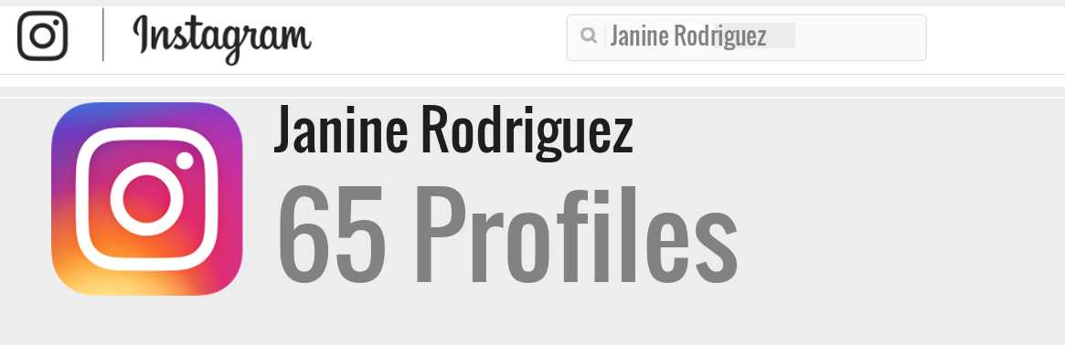 Janine Rodriguez instagram account