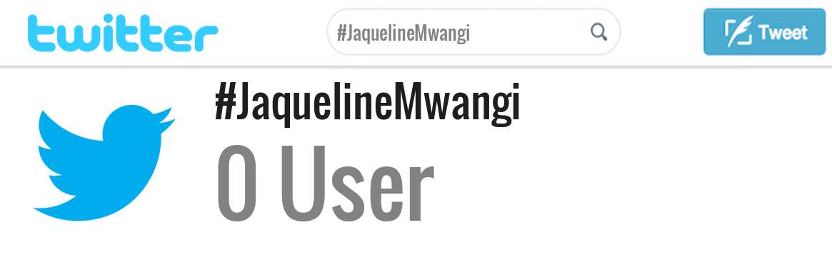 Jaqueline Mwangi twitter account