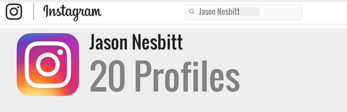 Jason Nesbitt instagram account