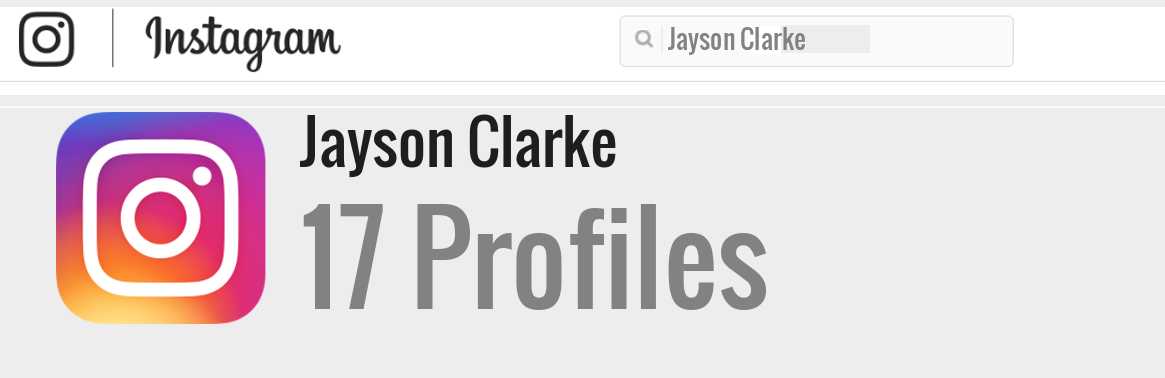 Jayson Clarke instagram account