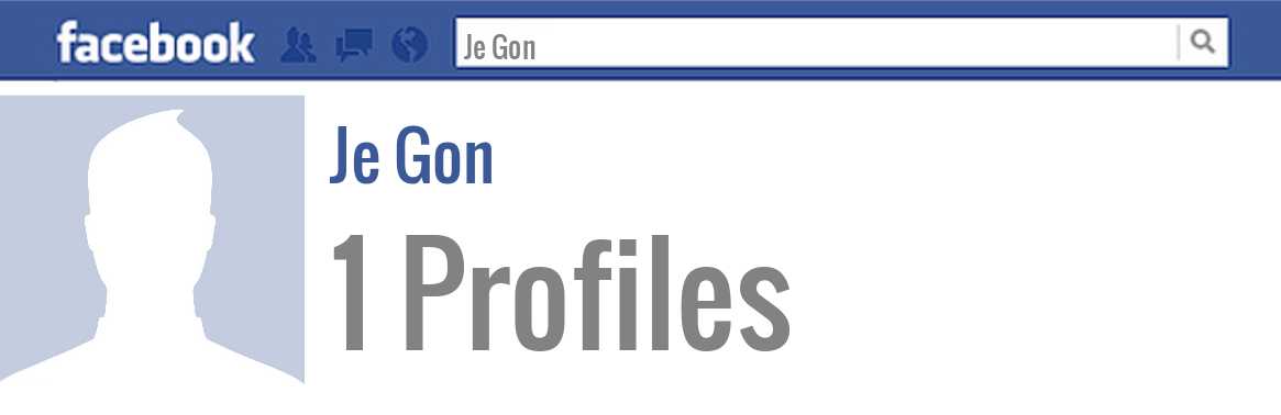 Je Gon facebook profiles